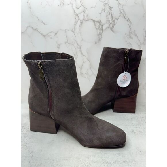 Blondo Boots Womens Size 11 Brown Suede Boots Waterproof Block Heel NWT - Picture 2 of 13